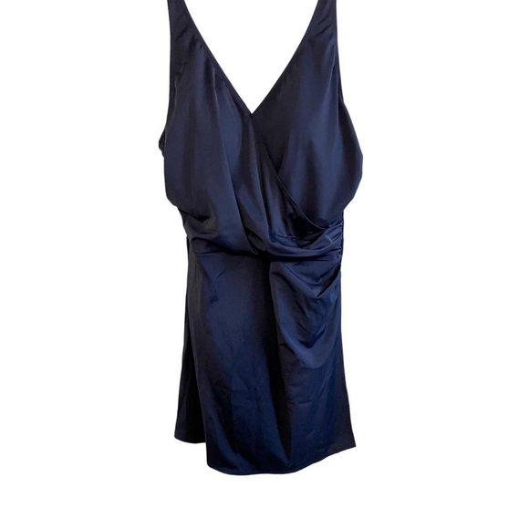 Denim & Co. Beach V Neck Wrap Front Swim Dress Size 14 (202) - Picture 9 of 9